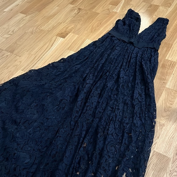 NWT CH by Carolina Herrera navy lace maxi dress - Picture 7 of 14